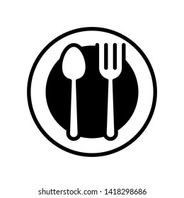 Spoon and fork Icon vector templates