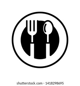 Spoon and fork Icon vector templates