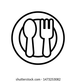 Spoon and fork Icon vector templates