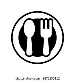 Spoon and fork Icon vector templates