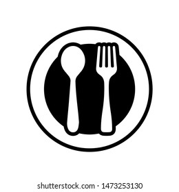 Spoon and fork Icon vector templates