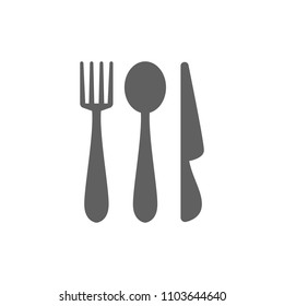 Spoon and fork icon vector in trendy flat style isolated on white background