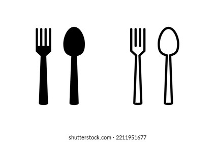 spoon and fork icon vector for web and mobile app. spoon, fork and knife icon vector. restaurant sign and symbol