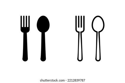 spoon and fork icon vector for web and mobile app. spoon, fork and knife icon vector. restaurant sign and symbol