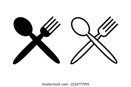 vector de icono de cuchara y tenedor para web y aplicación móvil. vector de icono de cuchara, tenedor y cuchillo. signo y símbolo del restaurante