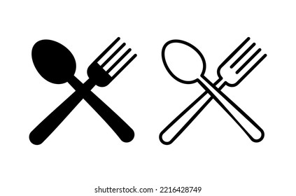 spoon and fork icon vector for web and mobile app. spoon, fork and knife icon vector. restaurant sign and symbol