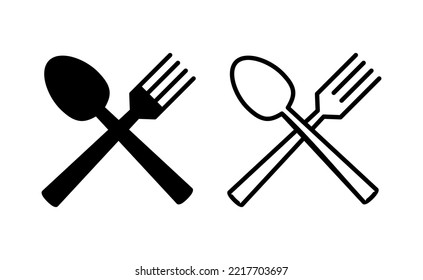 spoon and fork icon vector for web and mobile app. spoon, fork and knife icon vector. restaurant sign and symbol