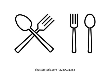 spoon and fork icon vector for web and mobile app. spoon, fork and knife icon vector. restaurant sign and symbol