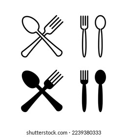 spoon and fork icon vector for web and mobile app. spoon, fork and knife icon vector. restaurant sign and symbol