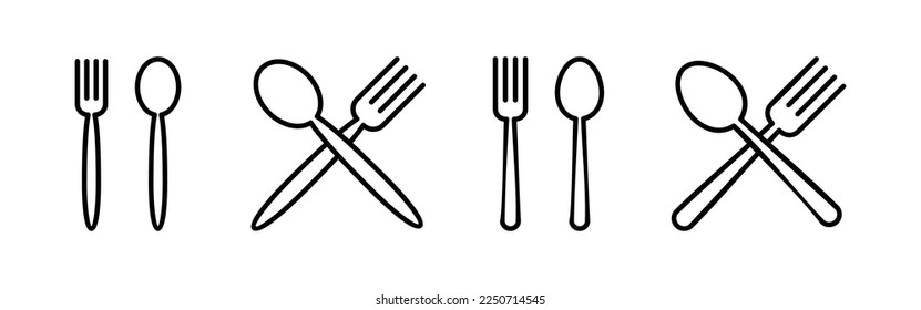 spoon and fork icon vector for web and mobile app. spoon, fork and knife icon vector. restaurant sign and symbol