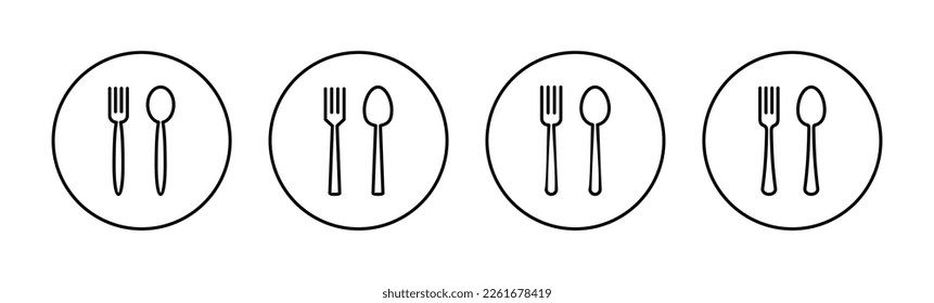 spoon and fork icon vector for web and mobile app. spoon, fork and knife icon vector. restaurant sign and symbol