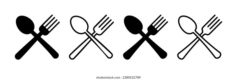 spoon and fork icon vector for web and mobile app. spoon, fork and knife icon vector. restaurant sign and symbol