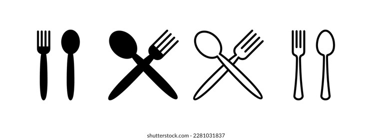spoon and fork icon vector for web and mobile app. spoon, fork and knife icon vector. restaurant sign and symbol