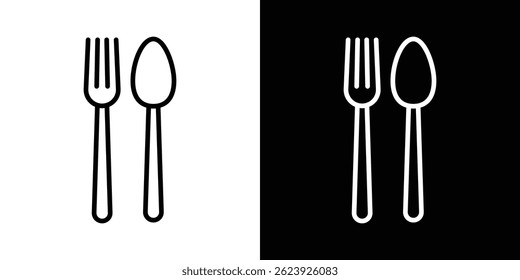 Spoon and Fork icon vector for web and mobile app. Symbol isolated.