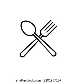 Löffel- und Gabelsymbol für Web- und mobile App. Löffel, Gabel und Messersymbol Vektorgrafik. Restaurantzeichen und -symbol
