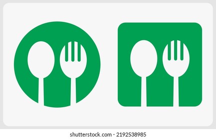 Spoon and Fork icons for apps and the web. Vector illustration UI icon