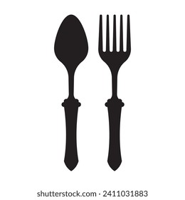 spoon and fork icon,vector illustration design