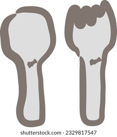 Spoon and Fork illustration set