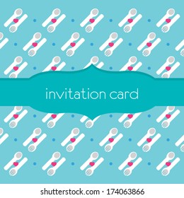 Spoon & Fork Invitation Card.