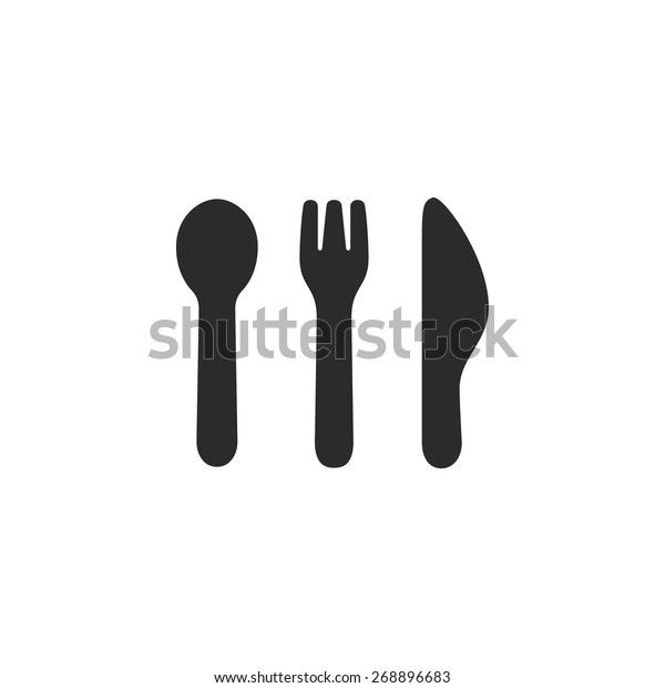 Spoon Fork Knife Stock Vector (Royalty Free) 268896683