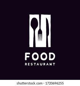 Spoon Fork and Knife for Dining Restaurant logo design