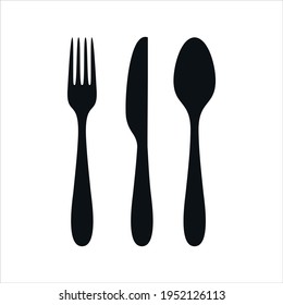 Diseño aislado de cuchara, tenedor e icono de cuchillo. ilustración vectorial.