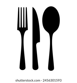 Spoon, Fork and Knife icon, restaurant Flat Vector illustration