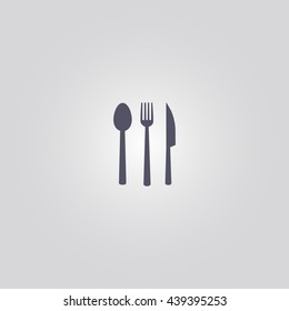 spoon fork knife icon. spoon fork knife sign