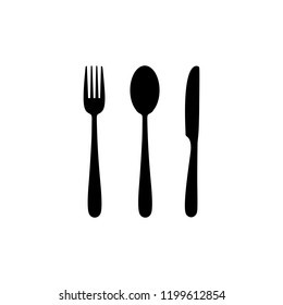 Spoon, fork, knife, icon symbol. symbol for web site Computer and mobile vector.