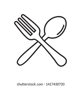 Spoon, fork, knife, icon symbol 