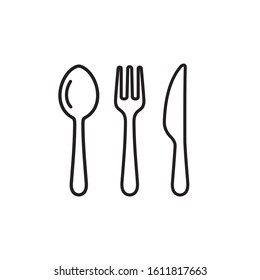 Spoon fork knife icon symbol vector illustration