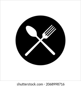 Spoon, Fork, and Knife Icon Symbol for Logo, Pictogram, Website, App or Graphic Design Element. Vector Illustration