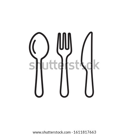 Spoon fork knife icon symbol vector illustration