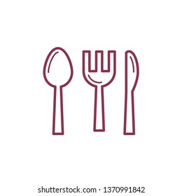 spoon fork knife icon template