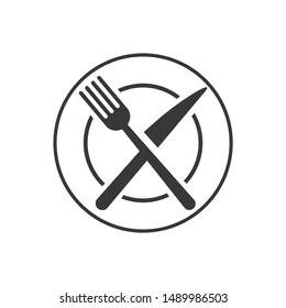 Spoon, Fork and Knife icon template color editable. Spoon, Fork and Knife symbol vector sign isolated on white background.