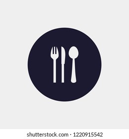 spoon, fork, knife icon, Vector illustration