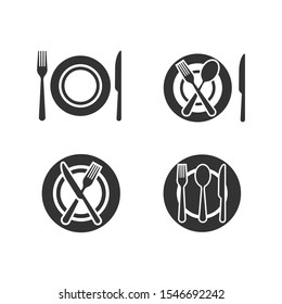 Spoon, Fork and Knife Icon vector sign isolated for graphic and web design. Spoon, Fork and Knife symbol template color editable on white background.