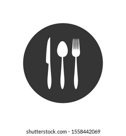 Spoon Fork Knife Icon Vector Stock Vector (Royalty Free) 1558442069 ...