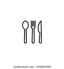 spoon, fork and knife icon vector for web, computer and mobile app