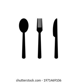 spoon. fork and knife icon vector sign symbol of restaurant