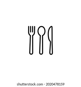 spoon, fork and knife icon vector for web site Computer and mobile app