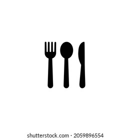 spoon, fork and knife icon vector for web site Computer and mobile app