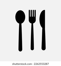 spoon, fork and knife icon vector trendy style illustration on white background..eps