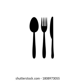 spoon fork knife logo illustration design