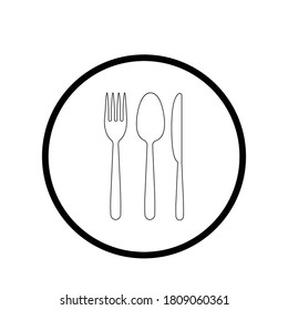 spoon fork knife logo illustration design