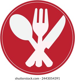 Löffelgabel Messer Logo Illustration Design