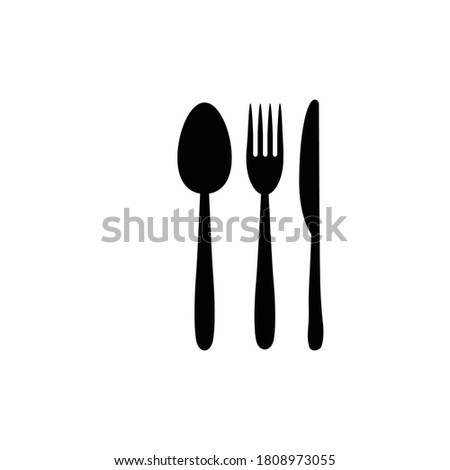 spoon fork knife logo illustration design