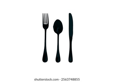 spoon, fork, knife, plate icon Cutlery icon. Spoon, forks, knife. restaurant business concept, vector illustration