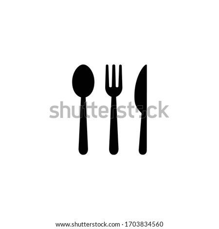 Spoon, fork and knife, Restaurant sign and symbol vector design