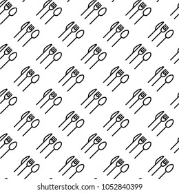 Spoon Fork Knife Seamless Pattern 